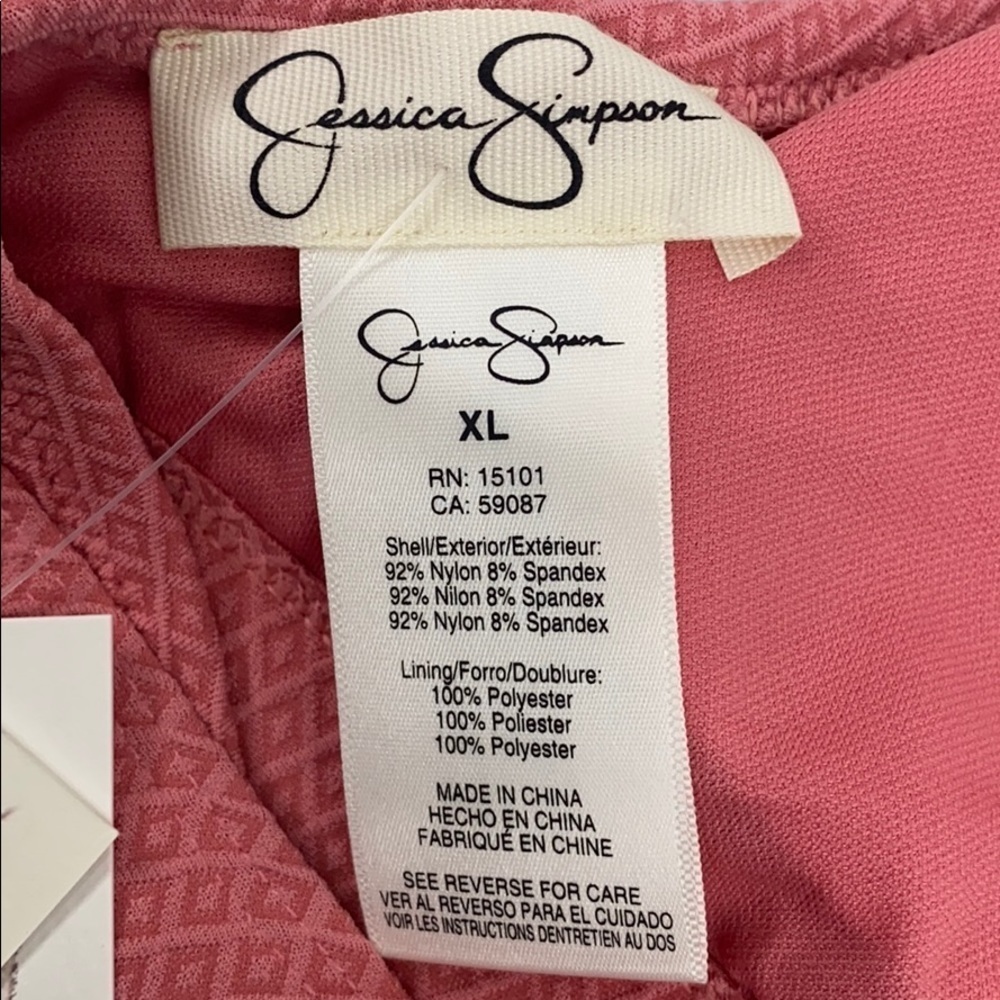 JESSICA Simpson Texture Halter Bikini Swimsuit Top - Picture 7 of 9